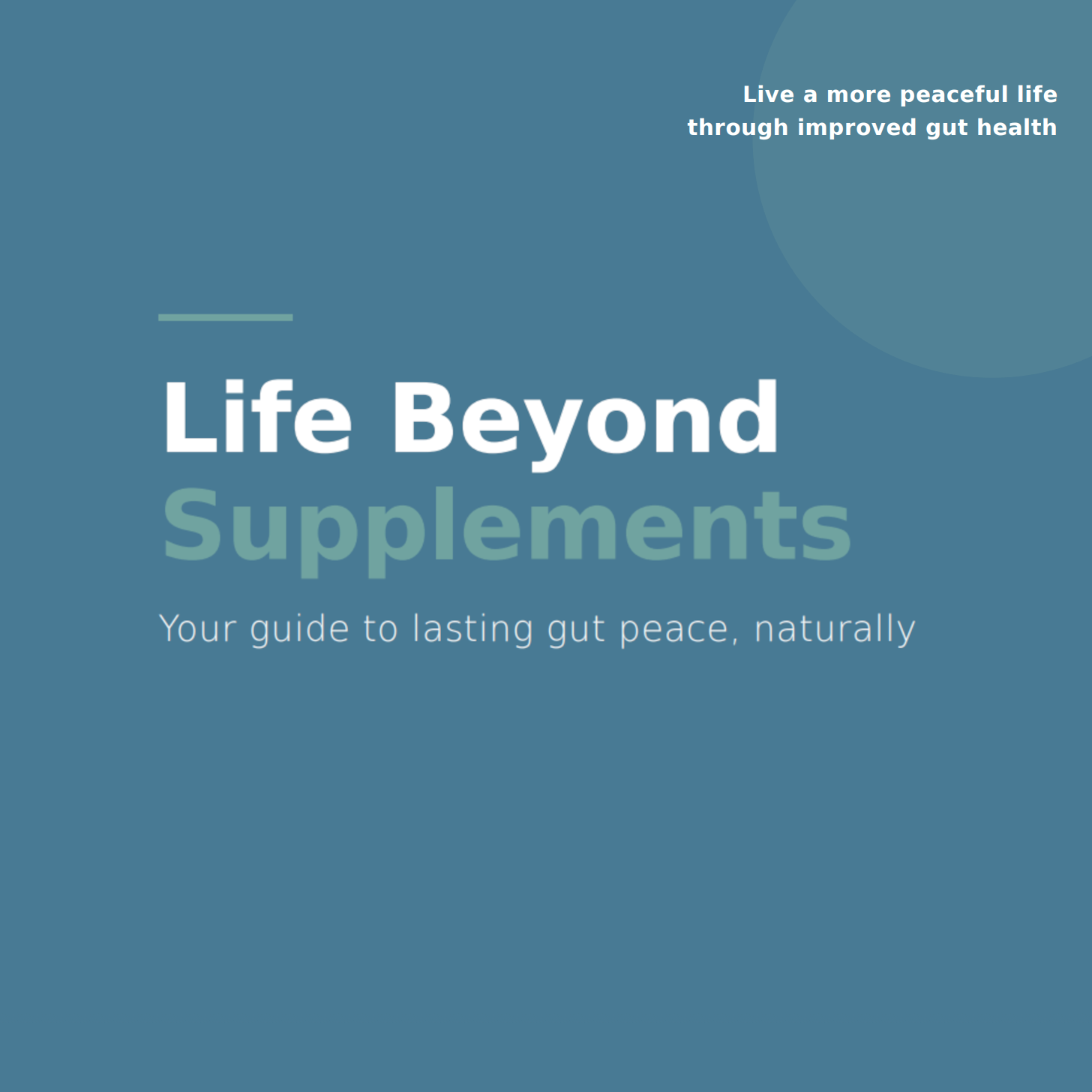 We Made You Something: A Guide To Help You Off Our Supplements